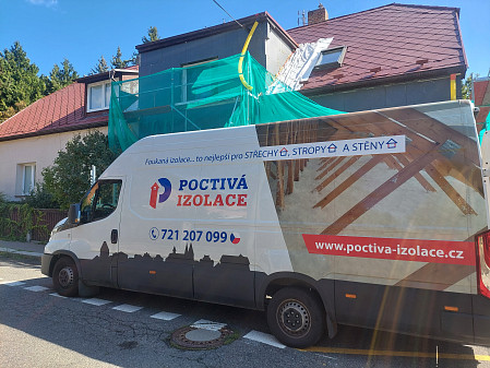 Izolace stropu patrového rodinného domu v Říčanech